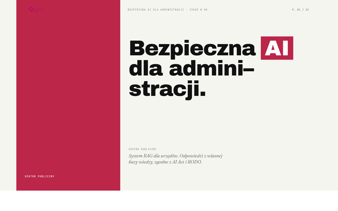 Bezpieczna AI dla administracji – okładka